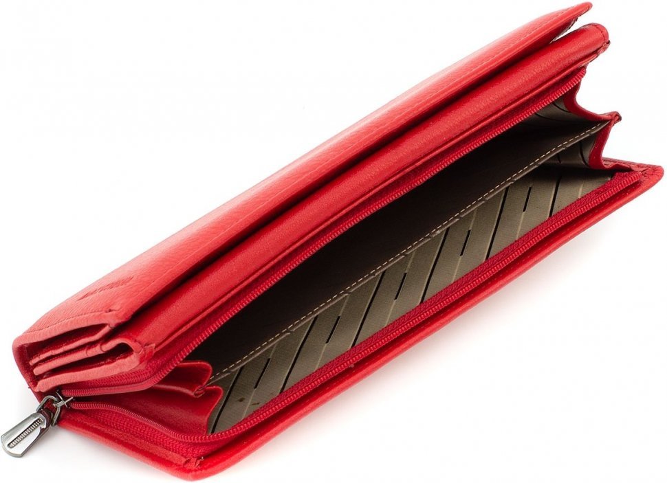 Женский кожаный дорожный тревел-кошелек Marco Coverna (1423 red)