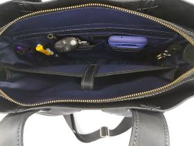 Мужская сумка Флотар черного цвета под формат А4 VATTO (11750) - 2