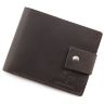 Кожаный коричневый мужской кошелек ручной работы Grande Pelle (13036) - 1