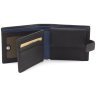Мужской кошелек из натуральной гладкой кожи черного цвета c RFID - Visconti Leonardo 68908 - 2