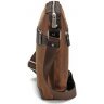 Коричневая мужская плечевая сумка-планшет из винтажной кожи Tom Stone (10966) - 4