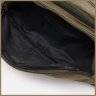 Вместительная мужская сумка-бананка на пояс из текстиля темно-зеленого цвета Monsen 71609 - 5
