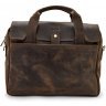 Мужская повседневная сумка-портфель коричневого цвета из винтажной кожи TARWA (19759) - 1