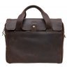 Мужская повседневная сумка-портфель коричневого цвета из винтажной кожи TARWA (19759) - 6