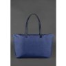 Горизонтальная сумка темно-синего цвета из натуральной кожи BlankNote Пазл Xl (12781) - 5