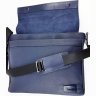 Наплечная мужская сумка мессенджер синего цвета с клапаном VATTO (11751) - 10