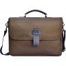Винтажный мужской кожаный портфель коричневого цвета Issa Hara (21170) - 1
