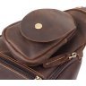 Кожаная мужская винтажная сумка через плечо в коричневом цвете Vintage (20373) - 4
