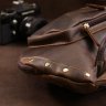 Кожаная мужская винтажная сумка через плечо в коричневом цвете Vintage (20373) - 10