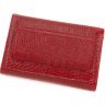 Красный женский кошелек на кнопке с тиснением под кожу змеи Tony Bellucci (10843) - 4