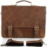 Мужской портфель из винтажной кожи коричневого цвета VINTAGE STYLE (14541) - 2