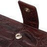 Стильный мужской бумажник коричневого цвета из натуральной кожи с тиснением под крокодила CANPELLINI (2421846) - 3