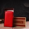 Красный женский кошелек-клатч из фактурной кожи на молнии CANPELLINI (2421619)  - 8