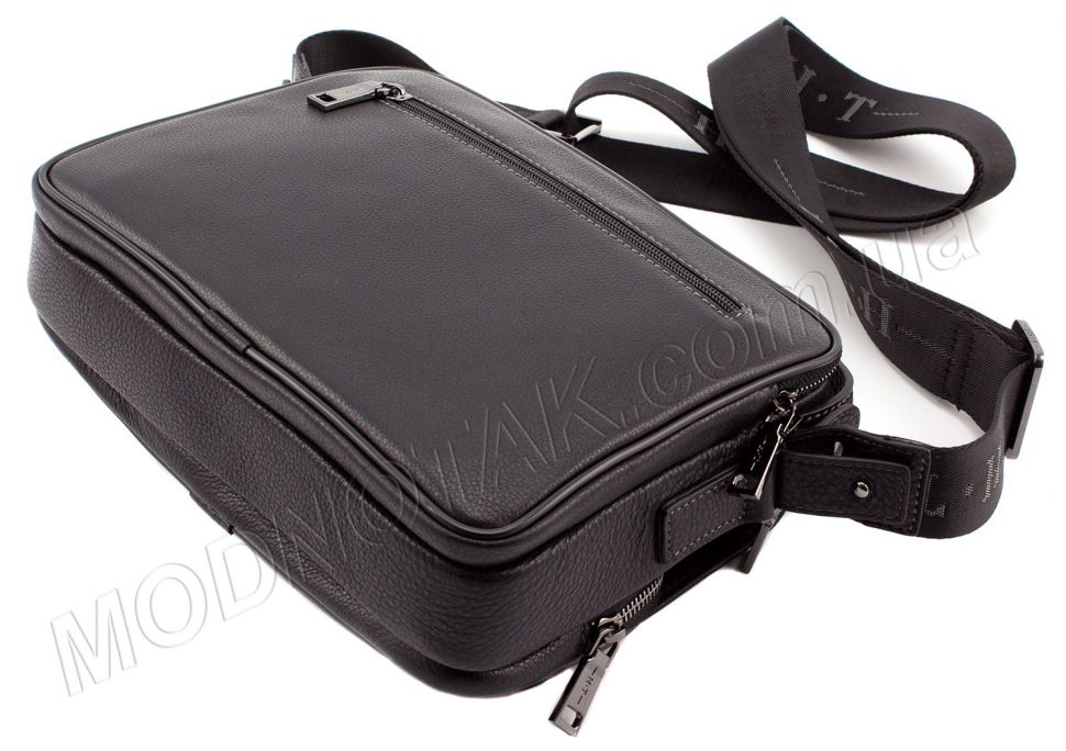 Кожаная мужская барсетка - сумка с плечевым ремнем H.T Leather Collection (10377)