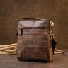Мужская коричневая сумка-барсетка на два отделения из натуральной кожи Vintage (20441) - 7