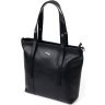Классическая женская сумка-шоппер большого размера в черном цвете KARYA (2420896) - 1