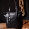 Классическая женская сумка-шоппер большого размера в черном цвете KARYA (2420896) - 10