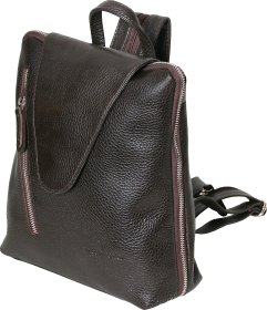 Коричневий жіночий рюкзак з натуральної шкіри Vip Collection (21105)