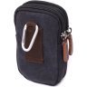 Маленькая мужская сумка-чехол на пояс из черного текстиля Vintage 2422223 - 2