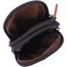 Маленькая мужская сумка-чехол на пояс из черного текстиля Vintage 2422223 - 4