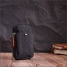 Маленькая мужская сумка-чехол на пояс из черного текстиля Vintage 2422223 - 6