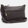 Женская кожаная сумка коричневого цвета на плечо Keizer (59110) - 2