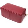Женская сумка из натуральной кожи бордового цвета на плечо или на запястье Vintage 2422274 - 3