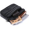 Мужская деловая сумка-портфель из натуральной кожи среднего размера Vintage (20669) - 5