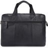 Черная мужская деловая сумка из фактурной кожи VINTAGE STYLE (14801) - 2