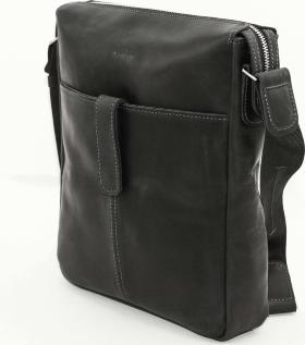 Кожаная мужская сумка планшет среднего размера VATTO (11653) - 2