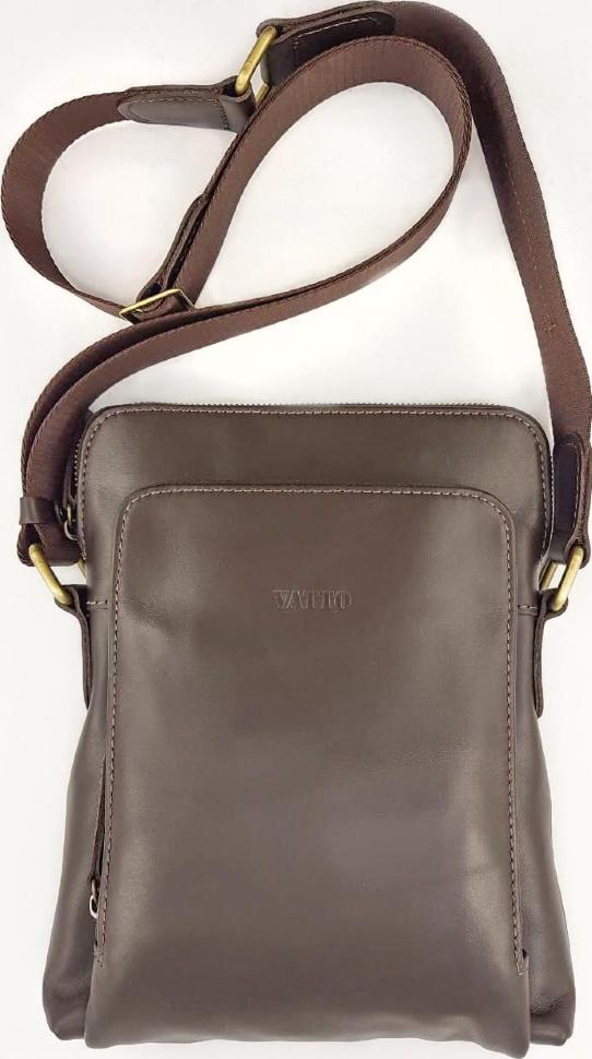 Мужская наплечная сумка из гладкой кожи VATTO (11853)