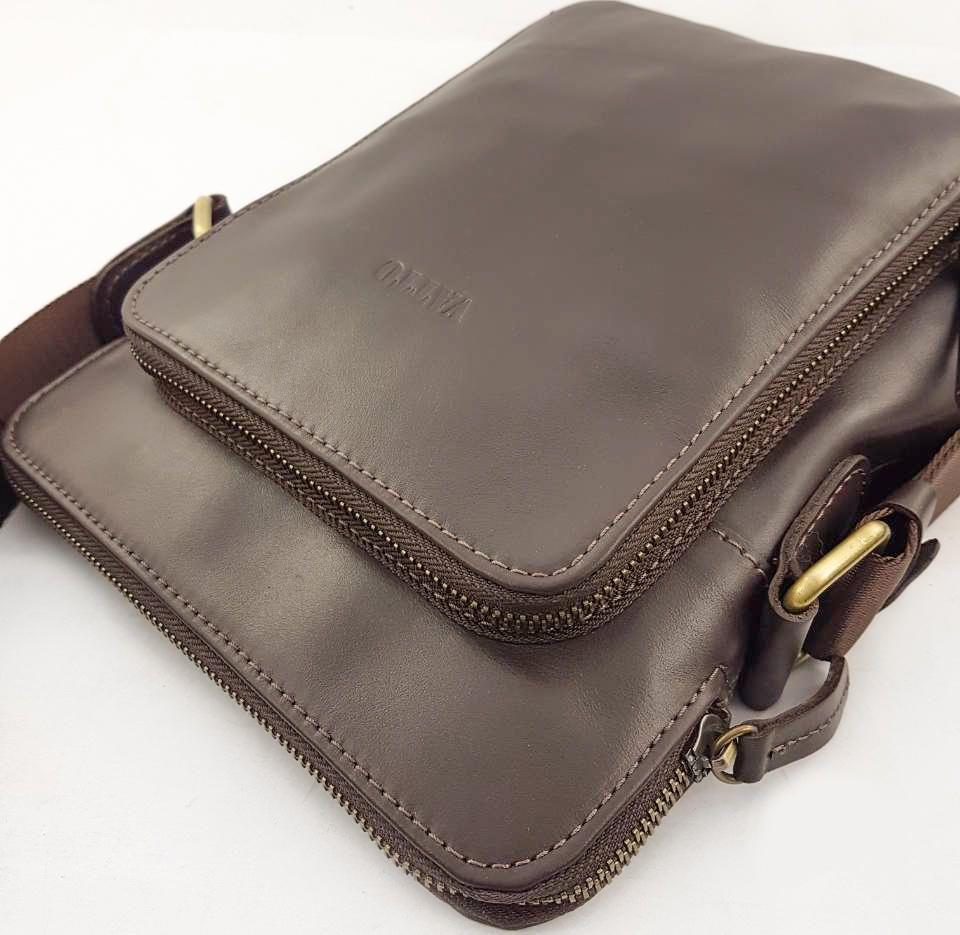 Мужская наплечная сумка из гладкой кожи VATTO (11853)