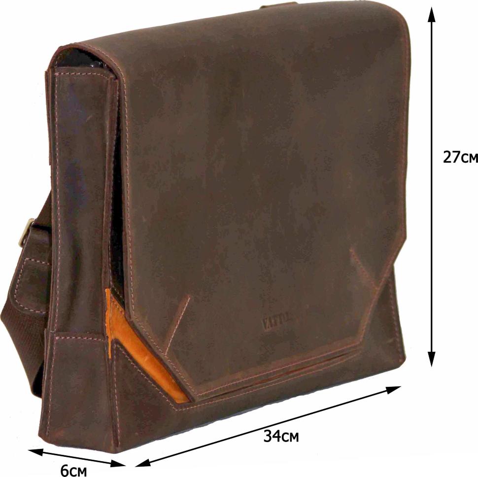 Мужская кожаная сумка-мессенджер VATTO (11952)