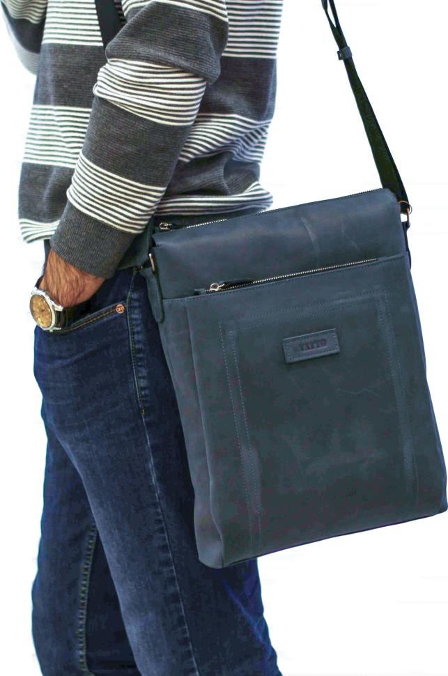 Большая мужская сумка планшет под формат А4 из кожи Крейзи VATTO (12052)