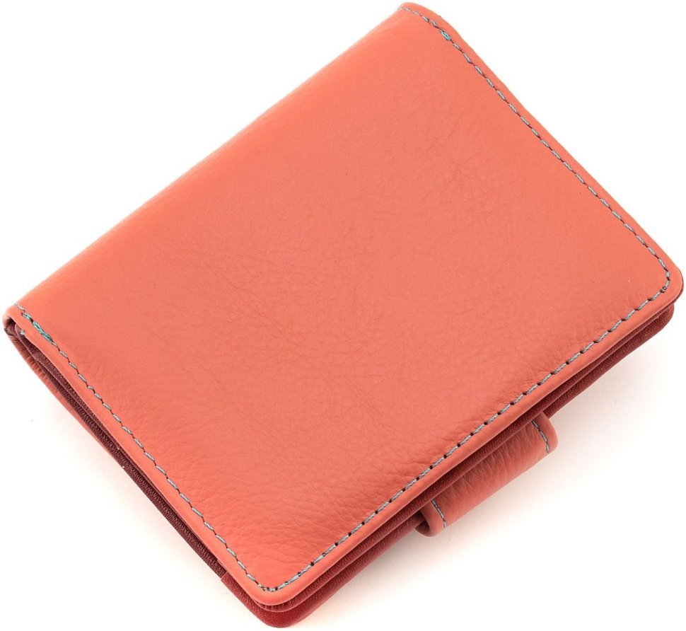 Женский кошелек из натуральной кожи розового цвета под документы ST Leather 1767311