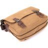 Песочная мужская сумка-мессенджер из текстиля Vintage (20607) - 4
