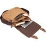 Песочная мужская сумка-мессенджер из текстиля Vintage (20607) - 5