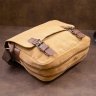 Песочная мужская сумка-мессенджер из текстиля Vintage (20607) - 9