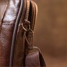 Мужская маленькая кожаная сумка на пояс коричневого цвета Vintage 2420471  - 7