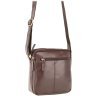 Маленькая мужская сумка-планшет из натуральной кожи в коричневом цвете Visconti 69111 - 1