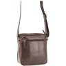Маленькая мужская сумка-планшет из натуральной кожи в коричневом цвете Visconti 69111 - 2