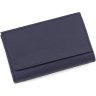 Кожаная небольшая обложка на документы темно-синего цвета ST Leather (14008) - 3