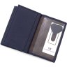 Кожаная небольшая обложка на документы темно-синего цвета ST Leather (14008) - 7