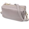 Серая женская сумка небольшого размера из натуральной кожи флотар на молнии Vintage 2422275 - 1