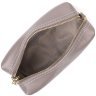 Серая женская сумка небольшого размера из натуральной кожи флотар на молнии Vintage 2422275 - 4