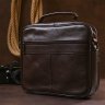 Кожаная мужская деловая сумка-портфель в темно-коричневом цвете Vintage (20670) - 8