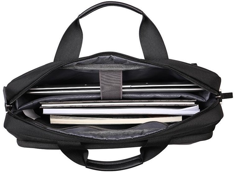 Мужская сумка для ноутбука в классическом стиле из черного полиэстера Aoking (15719)