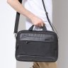 Мужская сумка для ноутбука в классическом стиле из черного полиэстера Aoking (15719) - 8