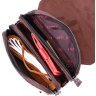 Мужская компактная сумка-барсетка коричневого цвета из натуральной кожи с тиснением под крокодила KARYA (2421946) - 5