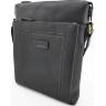 Вертикальная наплечная мужская сумка большого размера черная VATTO (12053) - 2